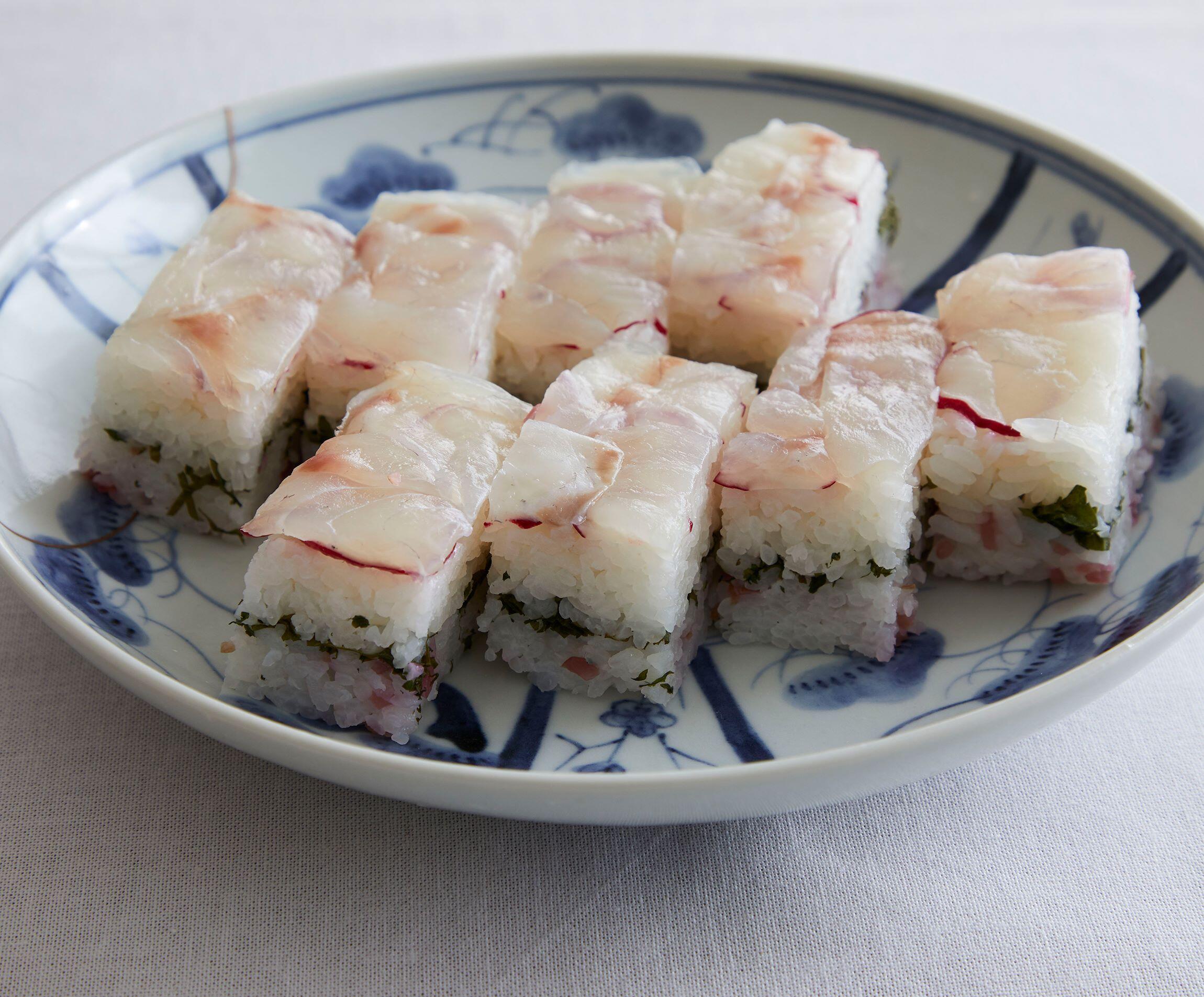 爽やかで旨味が濃い 鯛の押し寿司 夏のお寿司 公式 Dancyu ダンチュウ