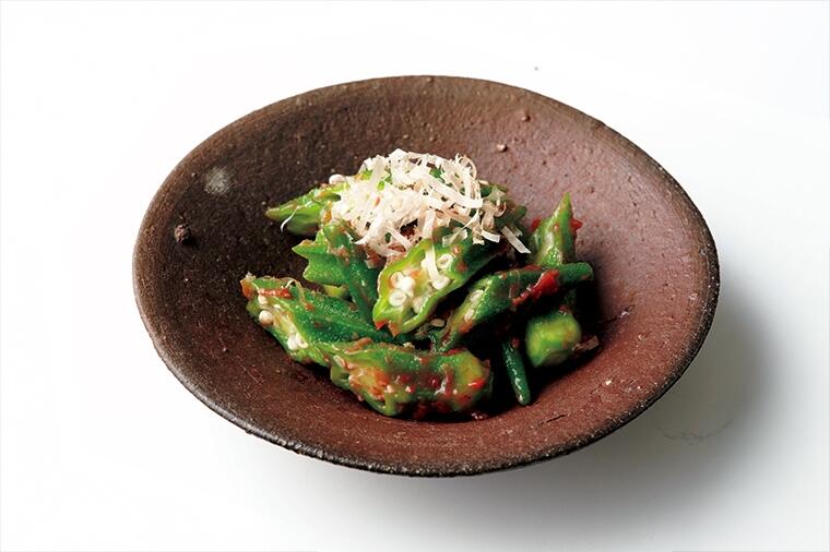 【ロカボレシピ】叩き梅の酸味がきりりと効いた「オクラの梅和え」（1人分の糖質1.1g）