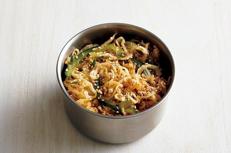 【ロカボレシピ】晩酌のお供にも！シャキシャキ食感の「切り干し大根の炒めナムル」（全量の糖質23.3g）