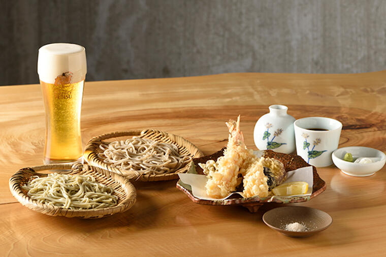 蕎麦と、豊かなコクのヱビスで、粋な時間。