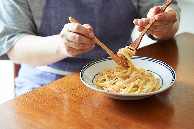 【バターとたらこと昆布茶、だけ!】重信初江さんのパパッとランチ、ミルキーなバター香るたらこスパゲッティ